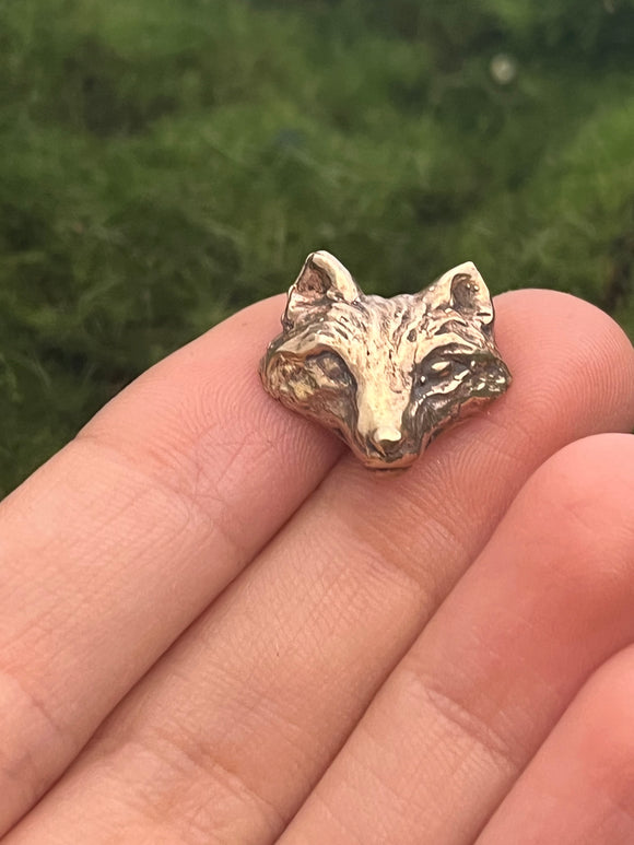 Bronze Fox Face Button