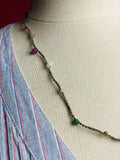 Creatures of the Swamp-- Gemstone Thread Necklace