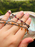 Samhain Delights-- Gemstone Thread Necklace