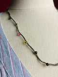 Creatures of the Swamp-- Gemstone Thread Necklace