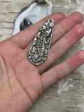 NEW Sterling Silver 'Beware the Shallows' Gator Pendant