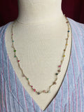 Beach Combing-- Gemstone Thread Necklace