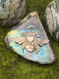 Large Abalone Bee Pendant
