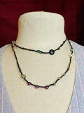 Midnight Zone-- Gemstone Thread Necklace