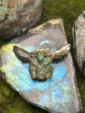 Large Abalone Bee Pendant