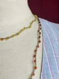 Drifting on the Baltic Sea-- Amber Thread Necklace