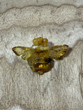 Handcarved Large Amber Bee Pendant