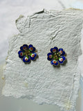 Enamel Flower Stud Earrings
