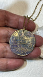 Hand Painted Bronze Practical Magic House Coin