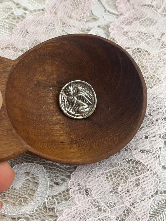 Sterling Silver Sphinx Button