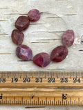 Large Flat Faceted Rubies Segment Lot Sale