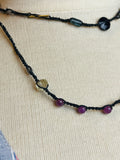 Midnight Zone-- Gemstone Thread Necklace