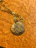 Bronze Mystery Mermaid Coin Necklace