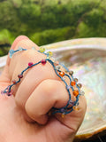 Coral Reef-- Gemstone Thread Necklace
