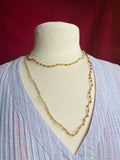 Drifting on the Baltic Sea-- Amber Thread Necklace