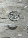 Sterling Silver Moon Toggle