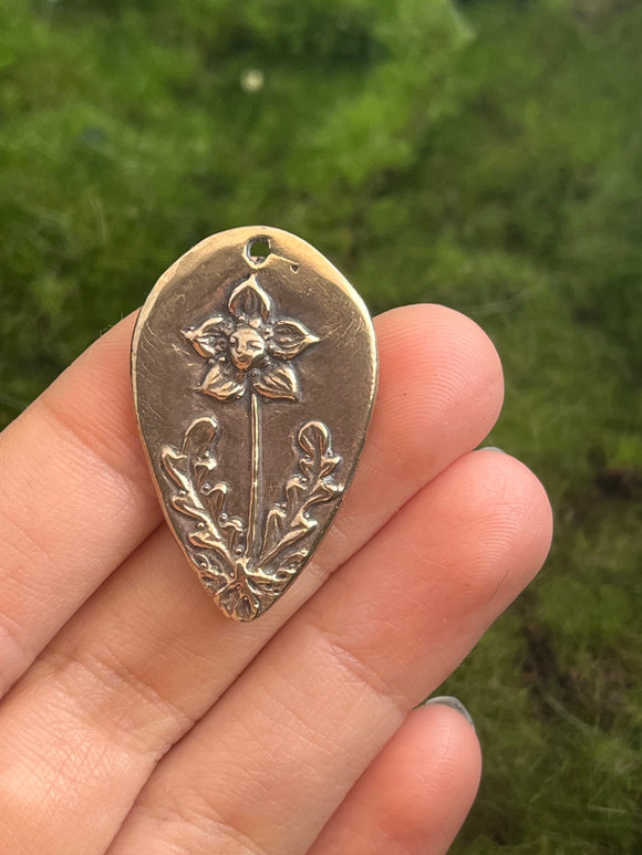 Bronze Whitman Flower Pendant