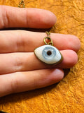 Glass Eye Brass Necklace