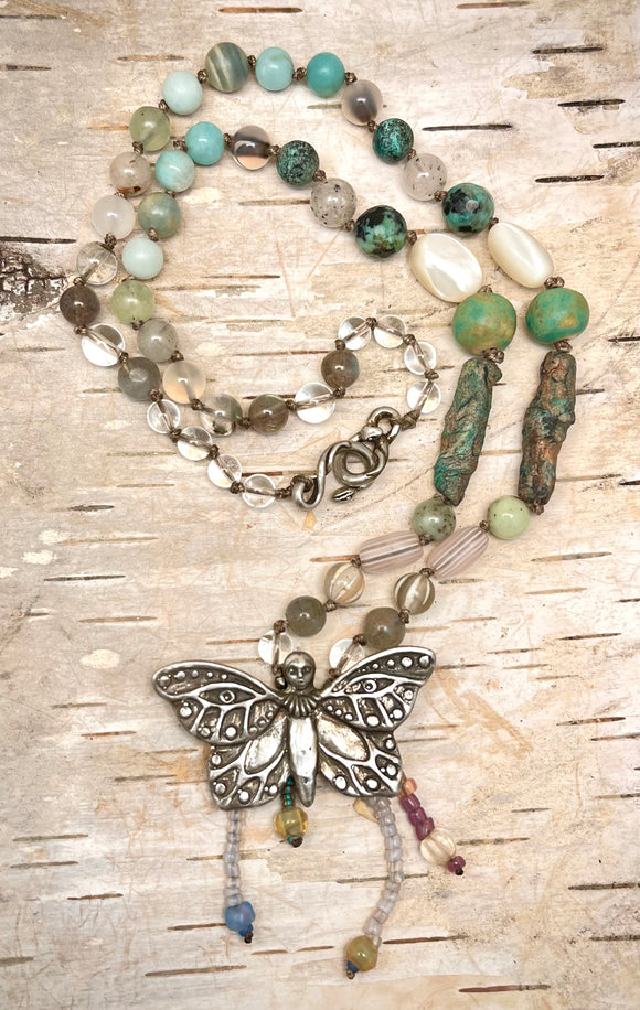 The Butterfly Fairy’s Rainbow Mala Style Necklace