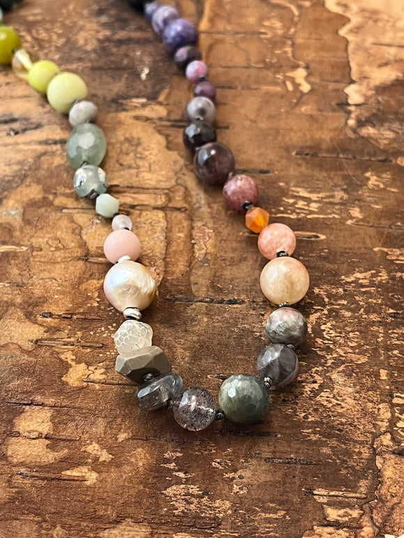 Rainbow Gemstone Treasure Necklace (B5)