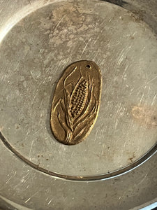 Oval Corn Bronze Coin