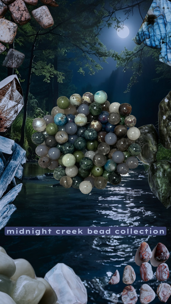 🐸🌒MIDNIGHT CREEK🌘🐸-- MALA BEAD COLLECTION