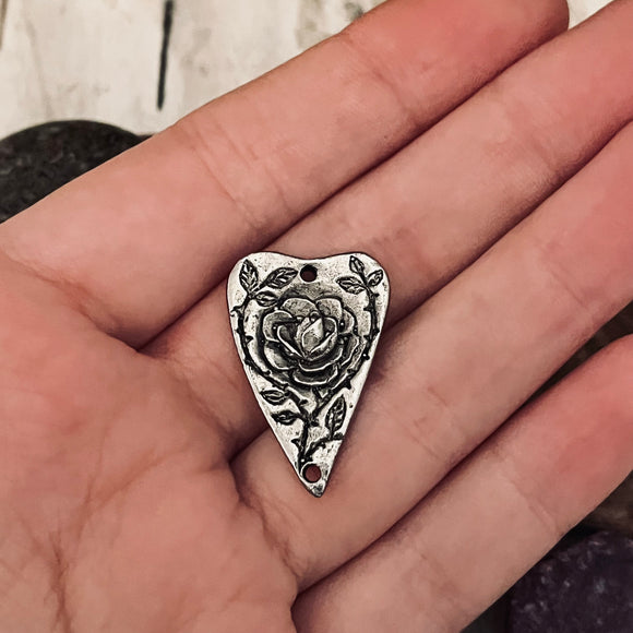 Heart Rose and Thorn link/pendant