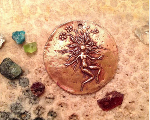 Bronze Mandrake Coin Pendant