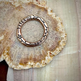 Bronze Floral Charm Ring Pendant