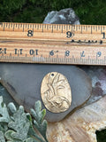 Bronze Dragon Oval Coin Pendant