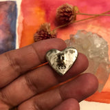 Pewter Bee Heart Button