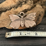 Magic Owl Moth Pendant in Bronze