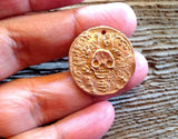Small Bronze Sugar Skull Coin