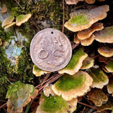 Bronze Hognose Snake Pomegranate Coin Pendant