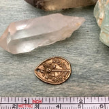 Tiny Teardrop Bronze Magic Flower Coin Charm
