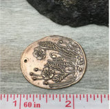 Bronze Poppy Garden Coin Pendant