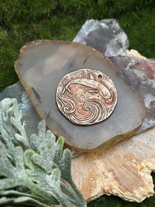 Bronze Dolphin Coin Pendant