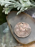 Bronze Pony Coin Pendant