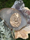 Bronze Wise Tiger Coin Pendant