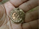 Bronze Mermaid Coin Pendant