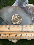 Bronze Bubo Owl Coin Pendant