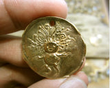 Bronze Mandrake Root Baby Coin Pendant