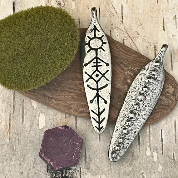 Large Tribal Pendant in Pewter