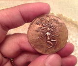 Bronze Mandrake Coin Pendant