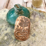 Bronze Tree Woman and Magical Snake Coin Pendant